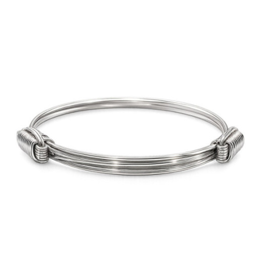 Pulsera Plata Nudo Corredera 6 Hilos - Pulseiras de prata