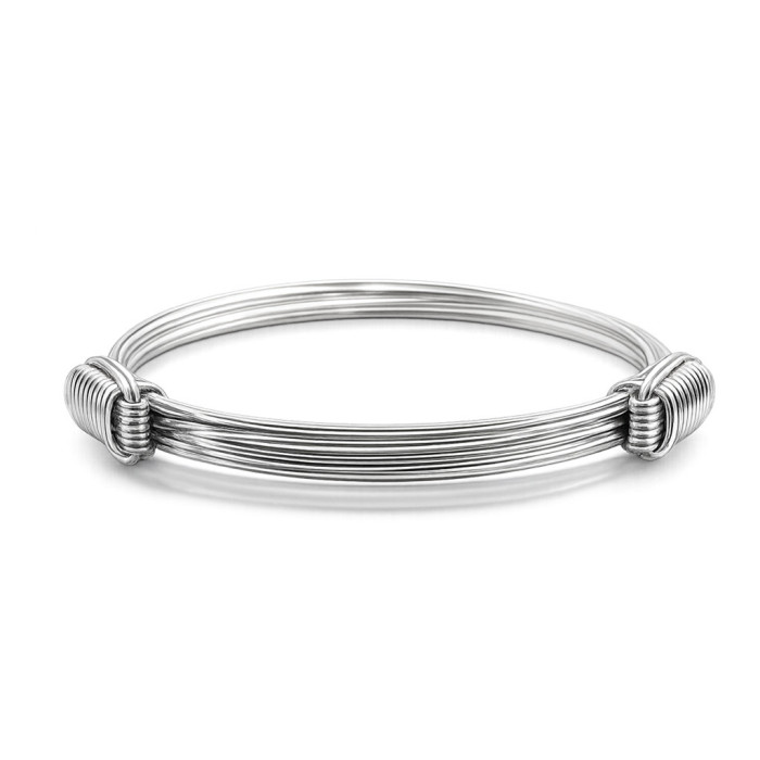 Silver Knot Bracelet SLIDING 8 Threads - Silver bracelets