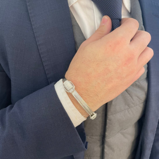 Pulsera Plata Nudo Corredera 8 Hilos - Pulseras de plata 2