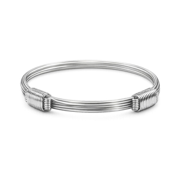 Bracciale in argento con nodo scorrevole 10 fili - Braccialetti d'argento