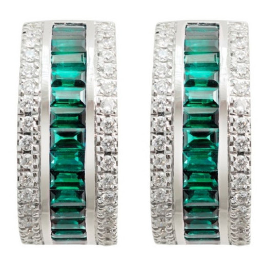 Emerald Earrings DIAMOND COLOR - Emerald Earrings 2