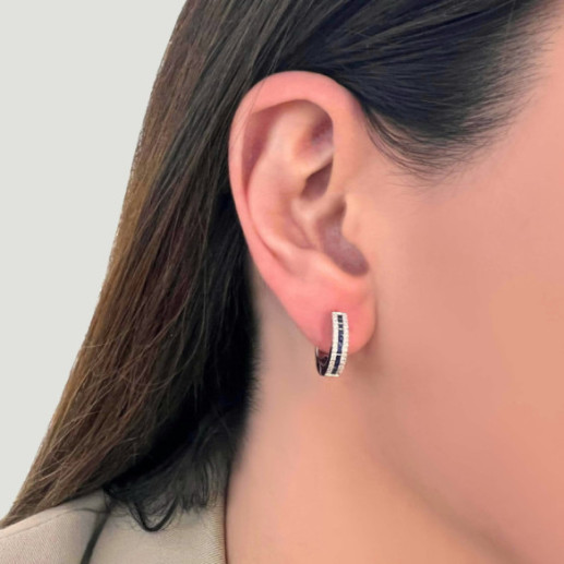 Pendientes Zafiro Aro Elegant - Pendientes de Zafiro 2