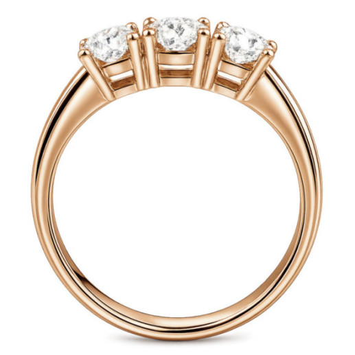 Anillo Trilogy 1.00 Diamante Oro Rosa - Diamond Tresks 2