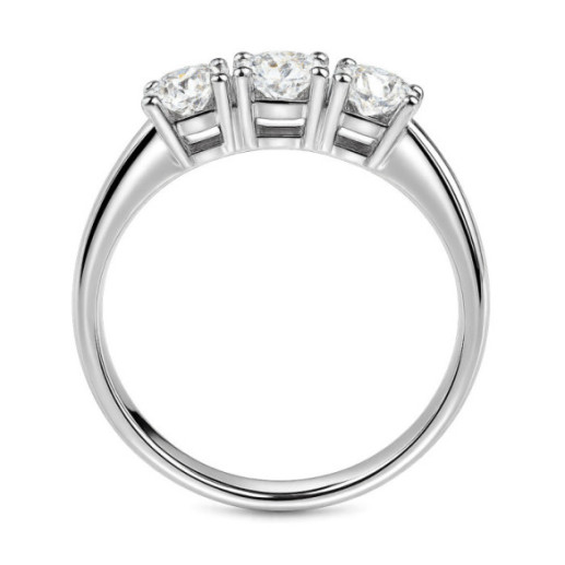 Anillo Trilogy 0.80 Diamante Oro Blanco - Brillant 2