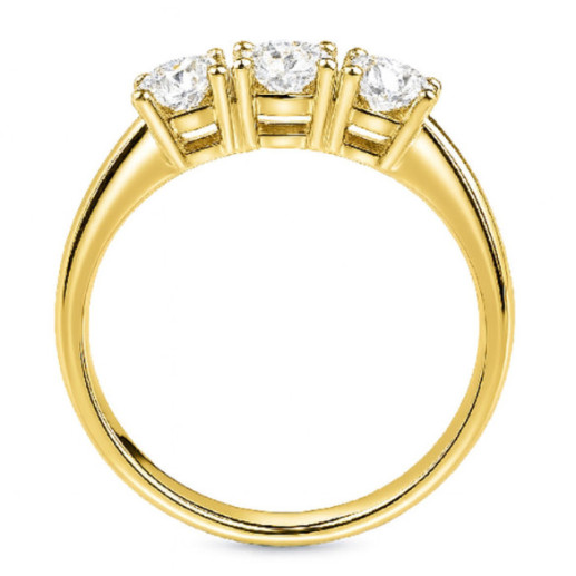 Anillo Trilogy 0.80 Diamante Oro Amarillo - Brilhante 2