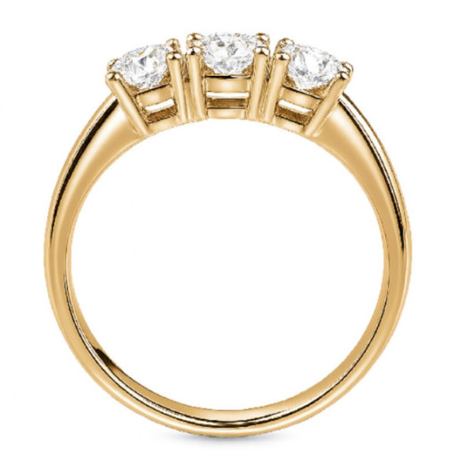 Anillo Trilogy 0.80 Diamante Oro Rosa - Talla Brillante 2