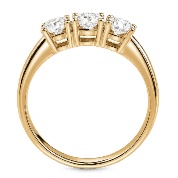 Anillo Trilogy 0.80 Diamante Oro Rosa - Brilhante