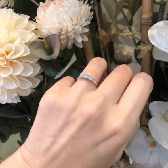 Anillo Trilogy Diamante 0.65 Oro Blanco - Anelli di fidanzamento