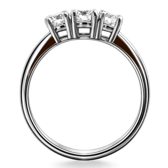 Trilogy Diamond Ring 0.65 White Gold - Engagement Rings