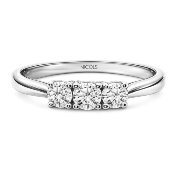 Anillo Diamantes Trilogy 0.50 Ct Oro Blanco - Verlobungsringe