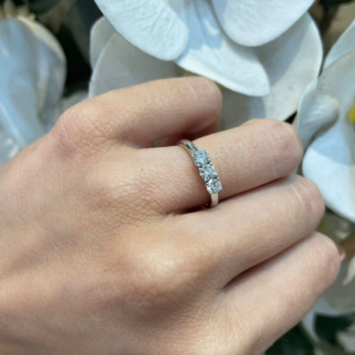 Anillo Diamantes Trilogy 0.50 Ct Oro Blanco - Anelli di fidanzamento 2