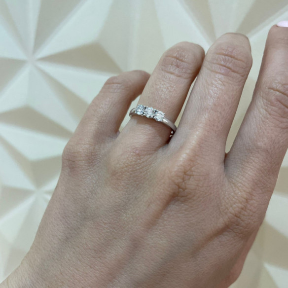 Anillo Diamantes Trilogy 0.50 Ct Oro Blanco - Bague de fiançailles