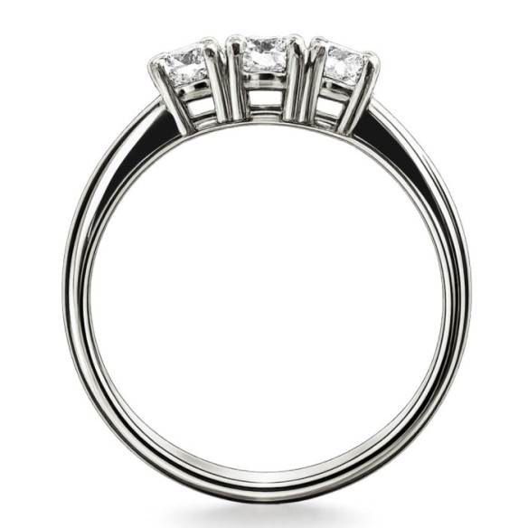 Anillo Diamantes Trilogy 0.50 Ct Oro Blanco - Anéis de compromisso