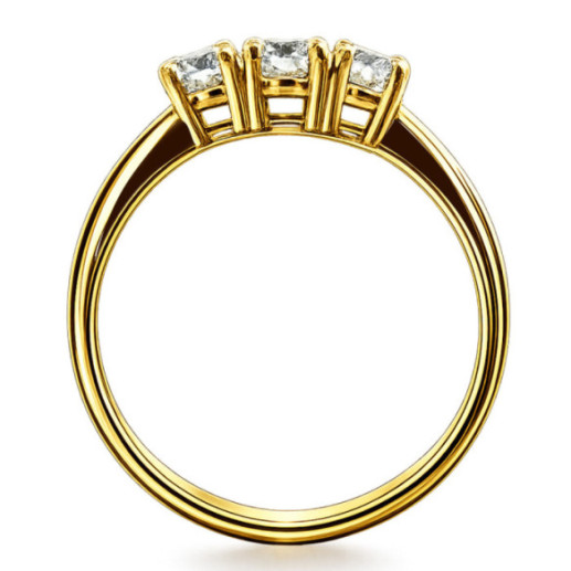 Anillo Diamantes Trilogy 0.50 Ct Oro Amarillo - Génial 2