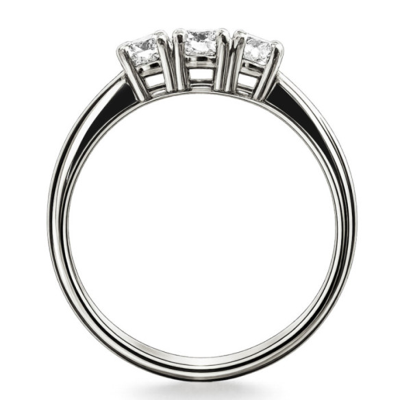 Anillo Trilogy Diamantes 0.41 Ct Oro Blanco - Cinquillo de Diamantes