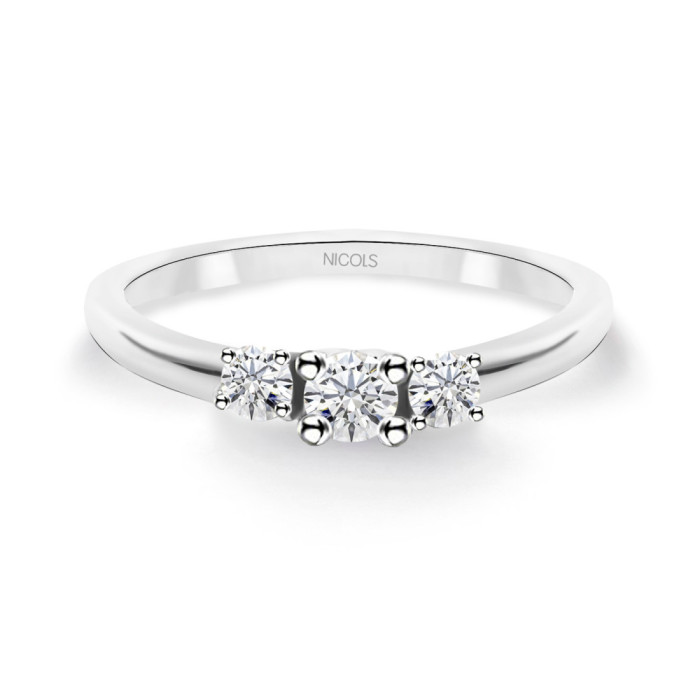 Solitaire Ring MEGAN TRILOGY 0.25 - Brilliant Cut