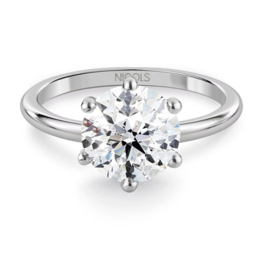 Anillo de Diamante 3,00 Quilates Charlotte en Oro Blanco - Anillos Diamante mayor 2 ct