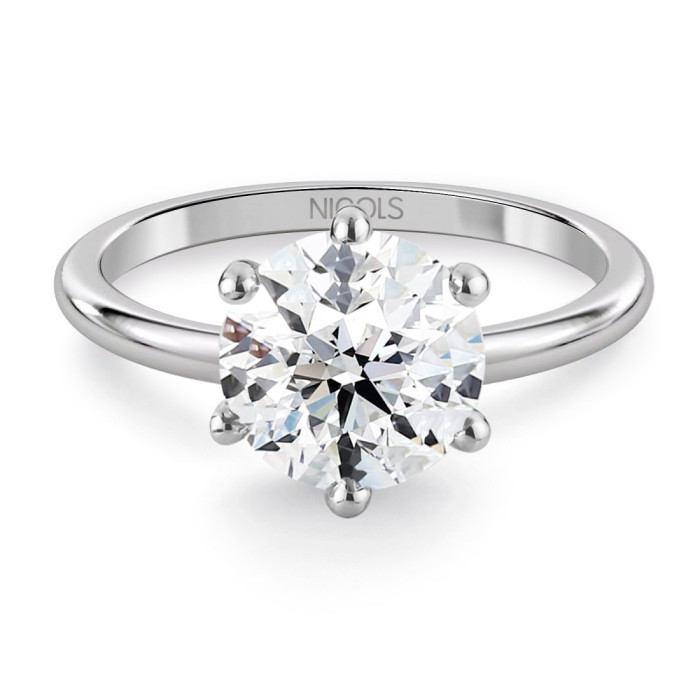Anillo de Diamante 3,00 Quilates Charlotte en Oro Blanco - Anillos Diamante mayor 2 ct