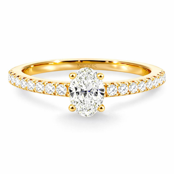 Oval Solitaire Engagement Ring Dafne Petit 0.40 - Engagement Ring Solitaire