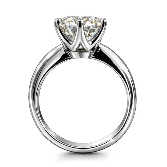 Anillo Diamante 3 Quilates Charlotte Oro Blanco - Anillos Diamante mayor 2 ct