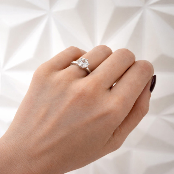 Anillo Diamante 3 Quilates Charlotte Oro Blanco - Anelli di diamanti Maggiore 2 ct
