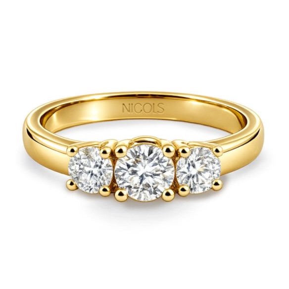 Anillo Megan Trilogy 0.55 Oro Amarillo - Brillant