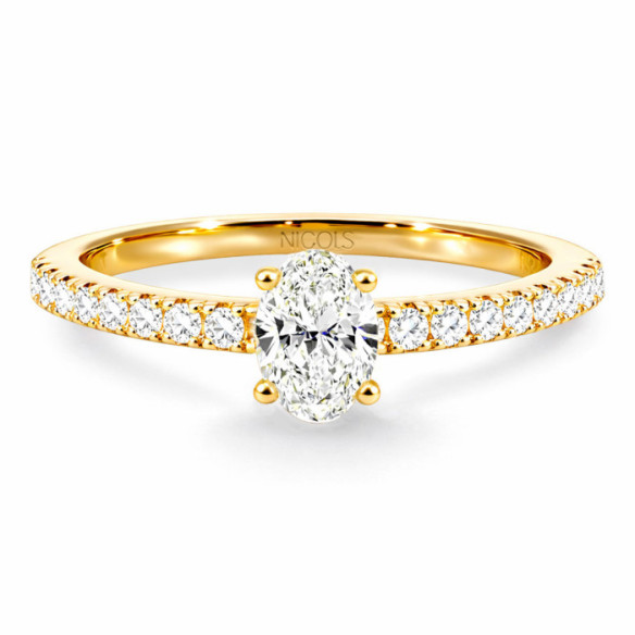 Oval Solitaire Engagement Ring Dafne Petit 0.30 - Engagement Ring Solitaire
