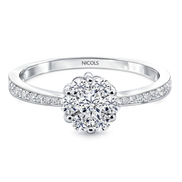 CAMELIA Engagement Ring 0.52 - White Gold Engagement Rings Solitaire