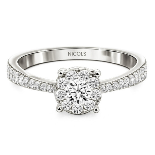 Anillo Diamantes Noa Oro Blanco - ANILLOS