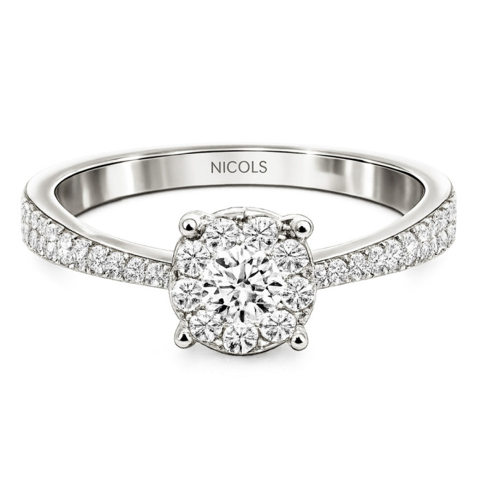 Anillo Diamantes Noa Oro Blanco - ANILLOS