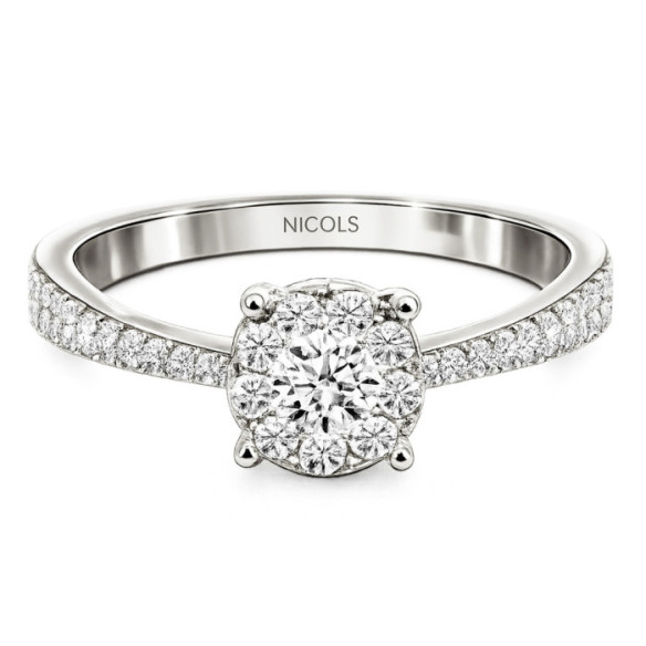 Anillo Diamantes Noa Oro Blanco - ANILLOS
