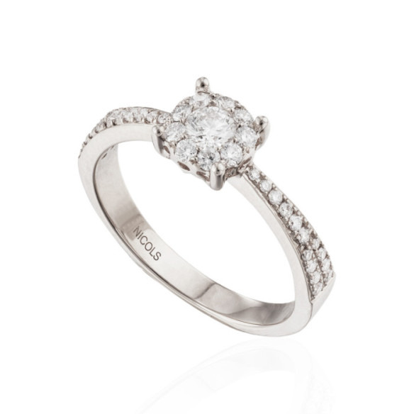 Anillo Diamantes Noa Oro Blanco - ANILLOS