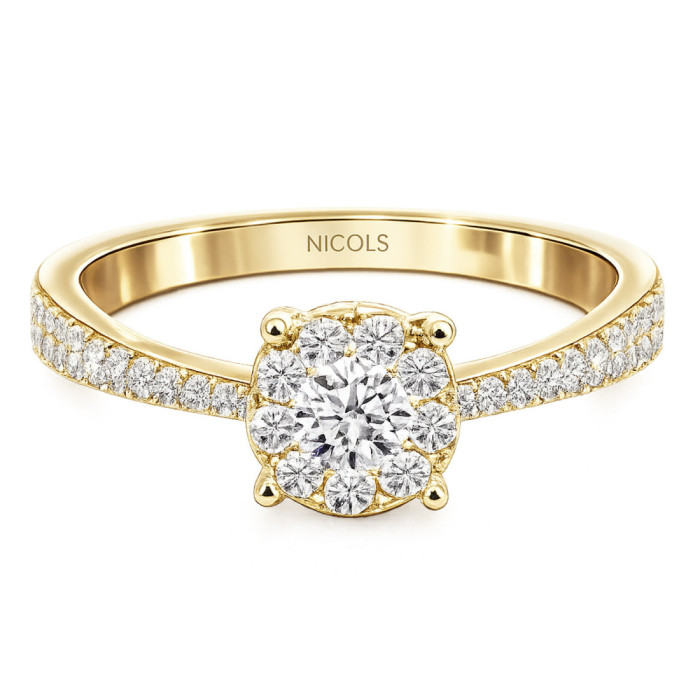 Anillo Diamantes Noa 0.48 Oro Amarillo - Solitarios de Oro Amarillo