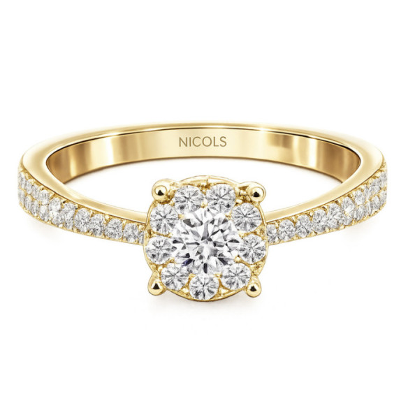 Ring Diamanten Noa 0.48 Gelbgold - Einsames gelbes Gold