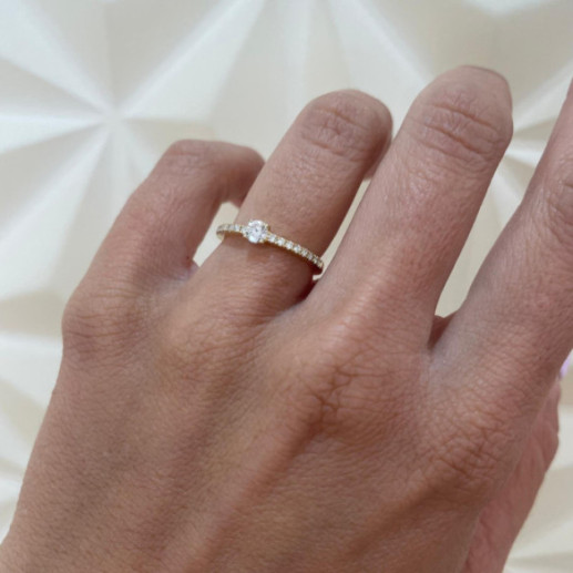 Anillo Diamantes Dafne Petit Oro Amarillo - Anillos de Promesa Diamantes 2