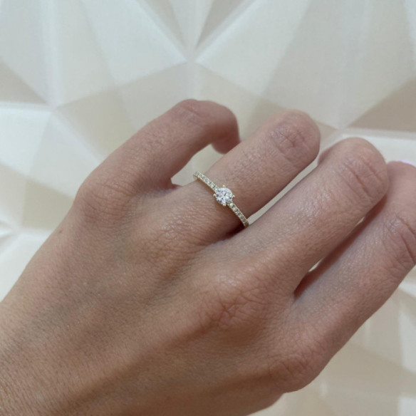 Anillo Solitario Diamante Dafne Petit 0.25 Oro Amarillo - Or jaune solitaire