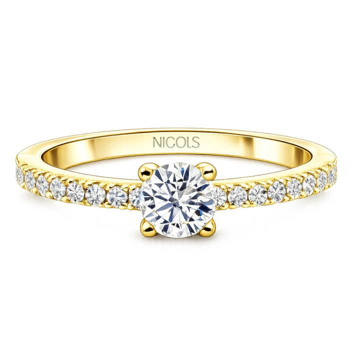 Anillo Compromiso Dafne Petit Diamante 0.30 Oro Amarillo - Oro giallo solitario