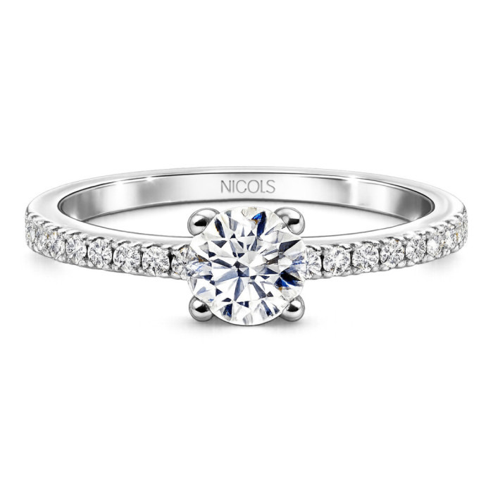 Dafne Petit Solitaire Diamond Ring 0.40 - Diamond Rings