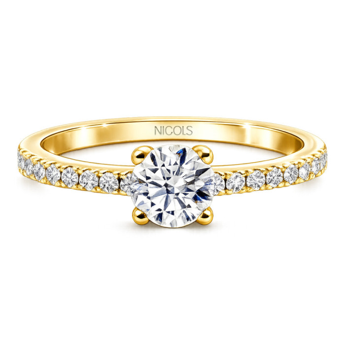 Anillo Solitario Diamante Dafne Petit 0.40 Oro Amarillo - Anéis de ouro amarelo