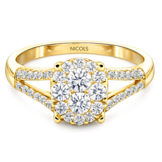 Anillo Diamantes Olivia 0.55 Oro Amarillo - projetos de corrente