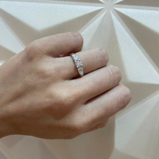 Anillo Megan Trilogy 0.80 - Talla Brillante 2