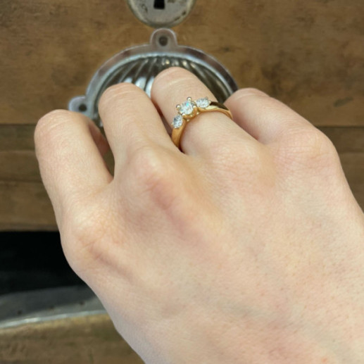 Megan Trilogy Ring 0.80 Yellow Gold 0.80 - Brilliant Cut 2