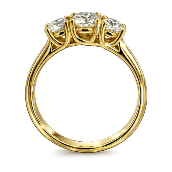 Megan Trilogy Ring 0.80 Yellow Gold 0.80 - Brilliant Cut
