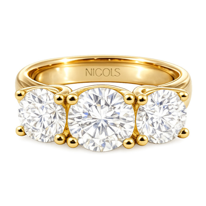 Anillo Megan Trilogy 2.40 Oro Amarillo - Brillant