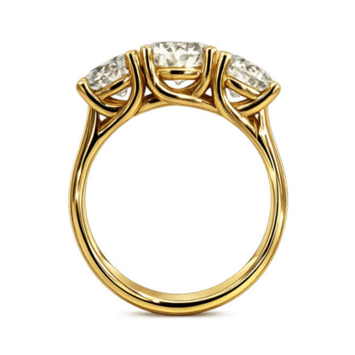 Anillo Megan Trilogy 2.40 Oro Amarillo - Talla Brillante 2