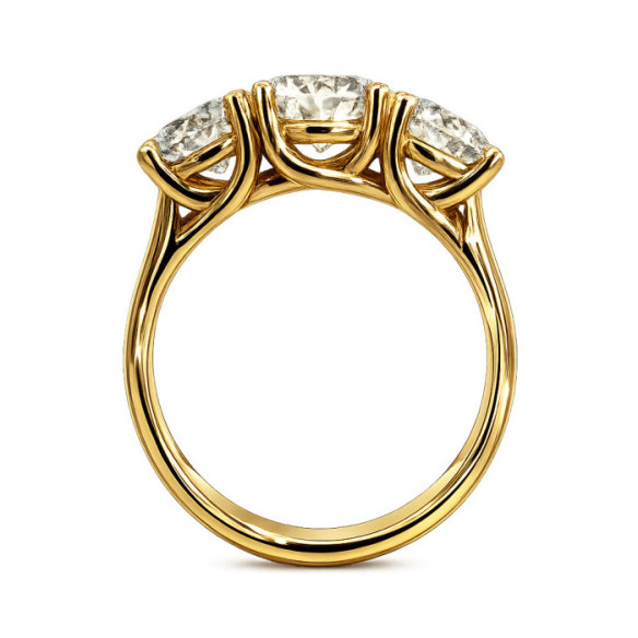 Anillo Megan Trilogy 2.40 Oro Amarillo - Talla Brillante