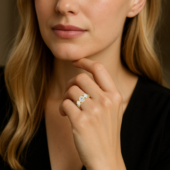 Anillo Megan Trilogy 2.40 Oro Amarillo - Brilhante