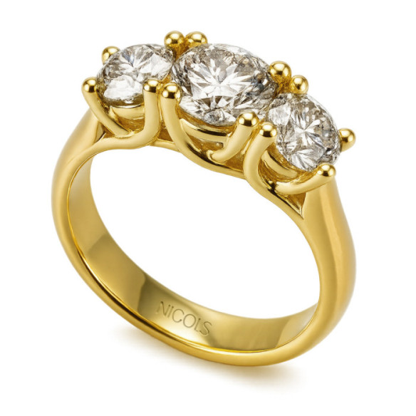 Anillo Megan Trilogy 2.40 Oro Amarillo - Brilhante