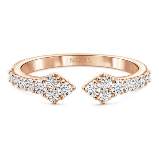 Anillo  Oro Rosa con Diamantes Aura - Brilhante