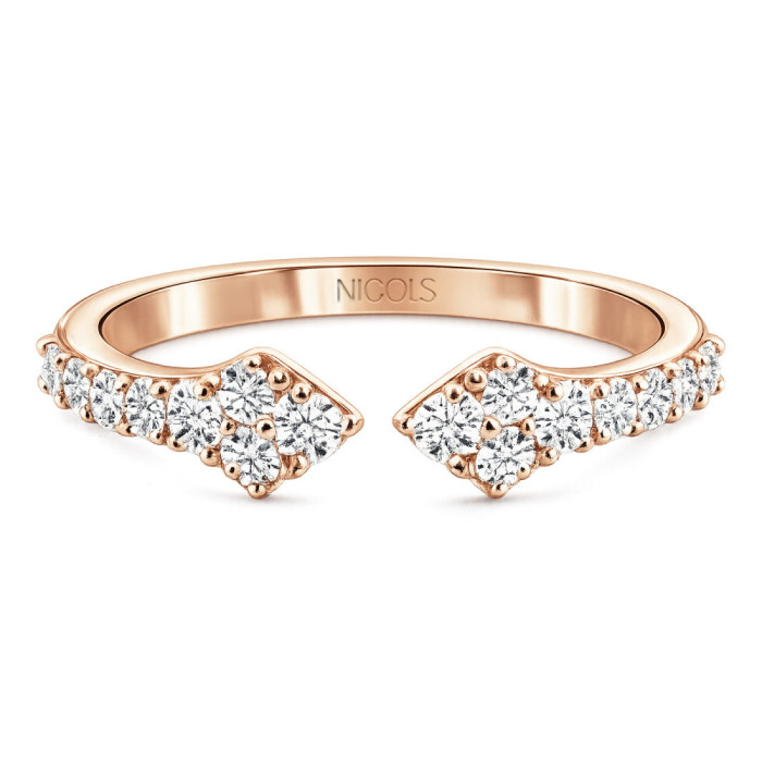 Anillo  Oro Rosa con Diamantes Aura - Brilhante